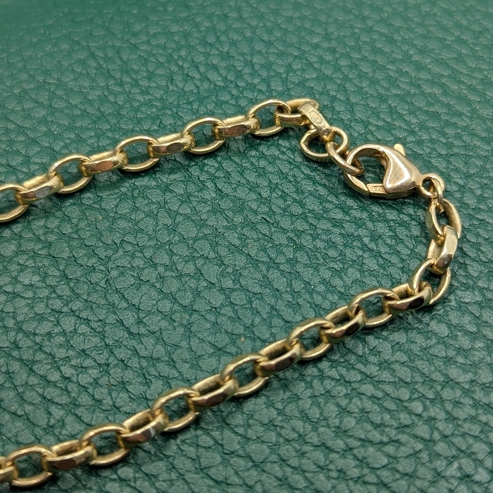 ✨ 9k Yellow Gold Belcher Charm Bracelet ✨ - Picture 3 of 10